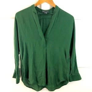 Vince Women’s Tunic Top Pop Over Sz XS Green